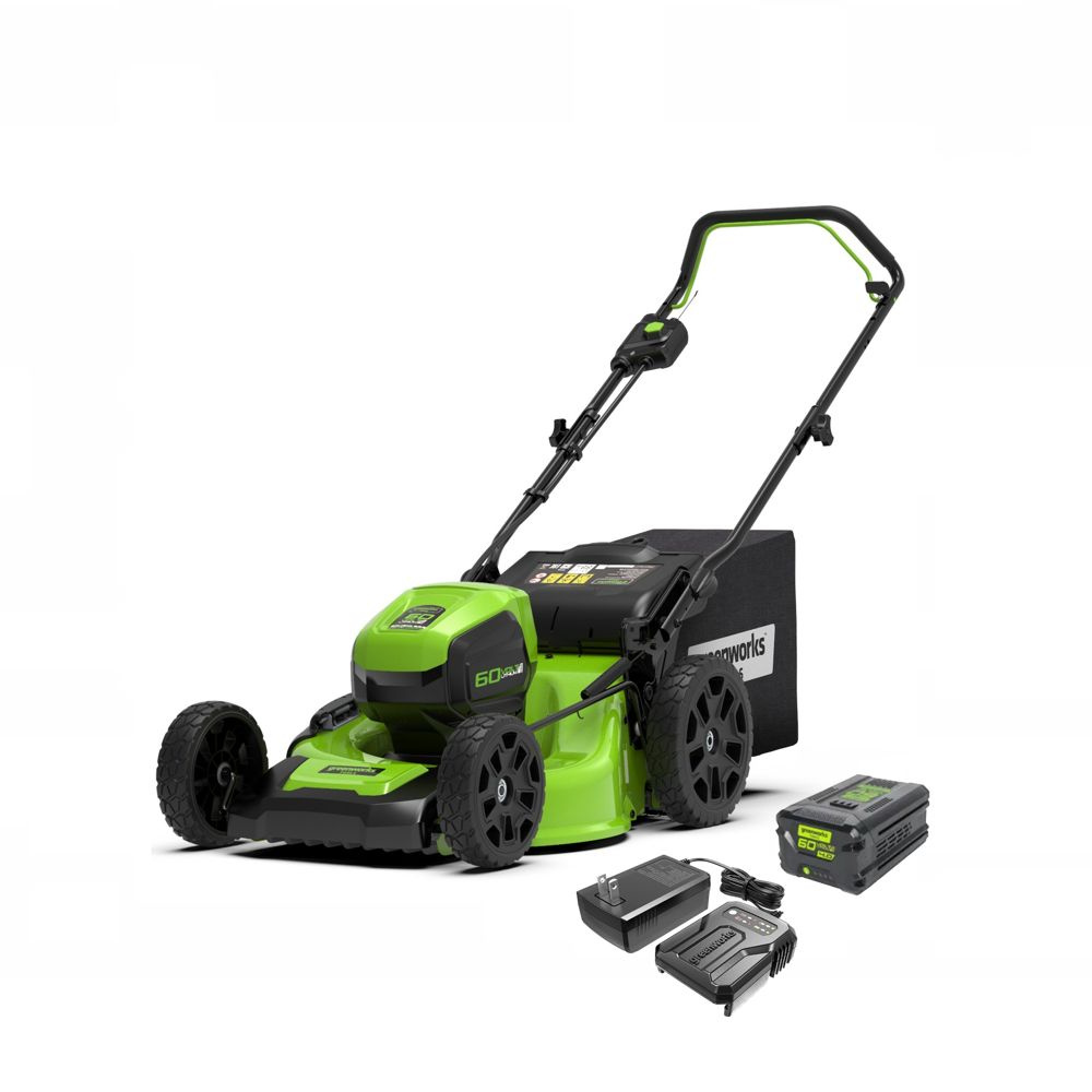 Аккумуляторная газонокосилка Greenworks GD60LM46SPK4 2502907UB #1