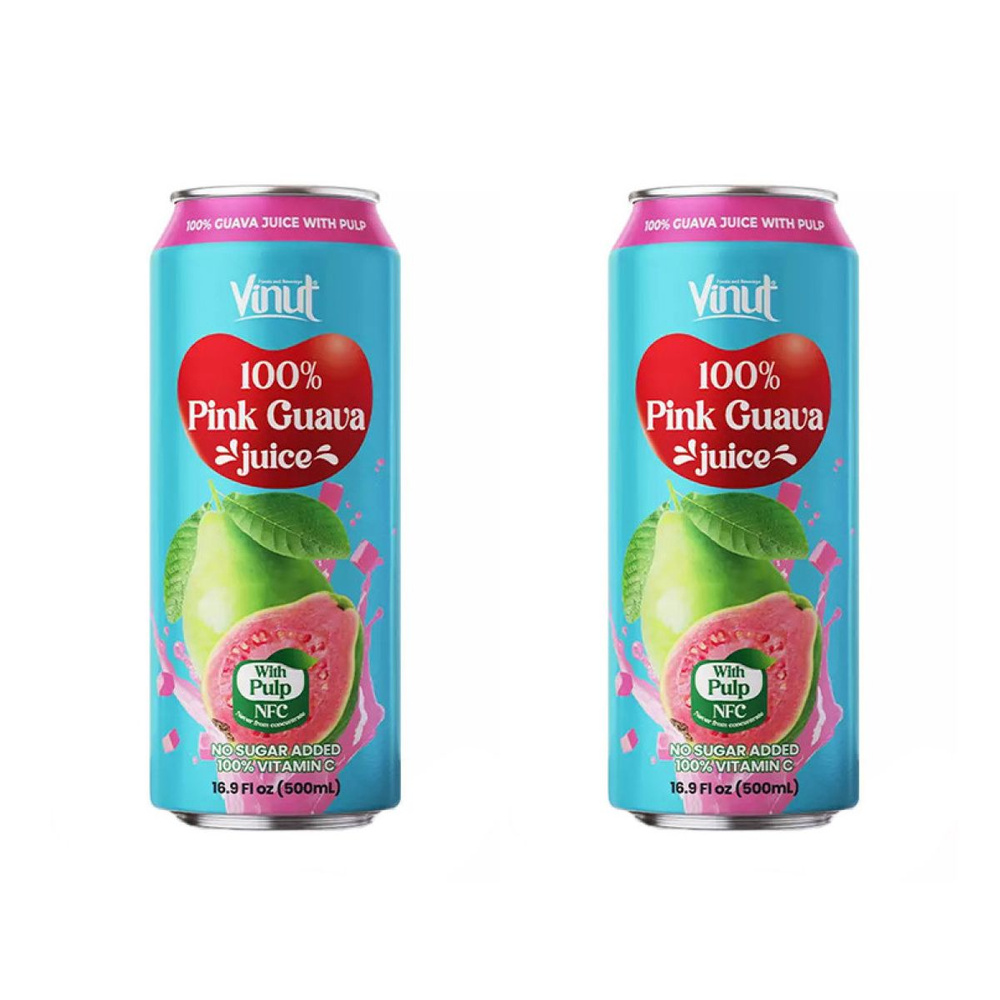 Сок Розовой Гуавы с мякотью Vinut 100%, 2 шт. по 500 мл #1