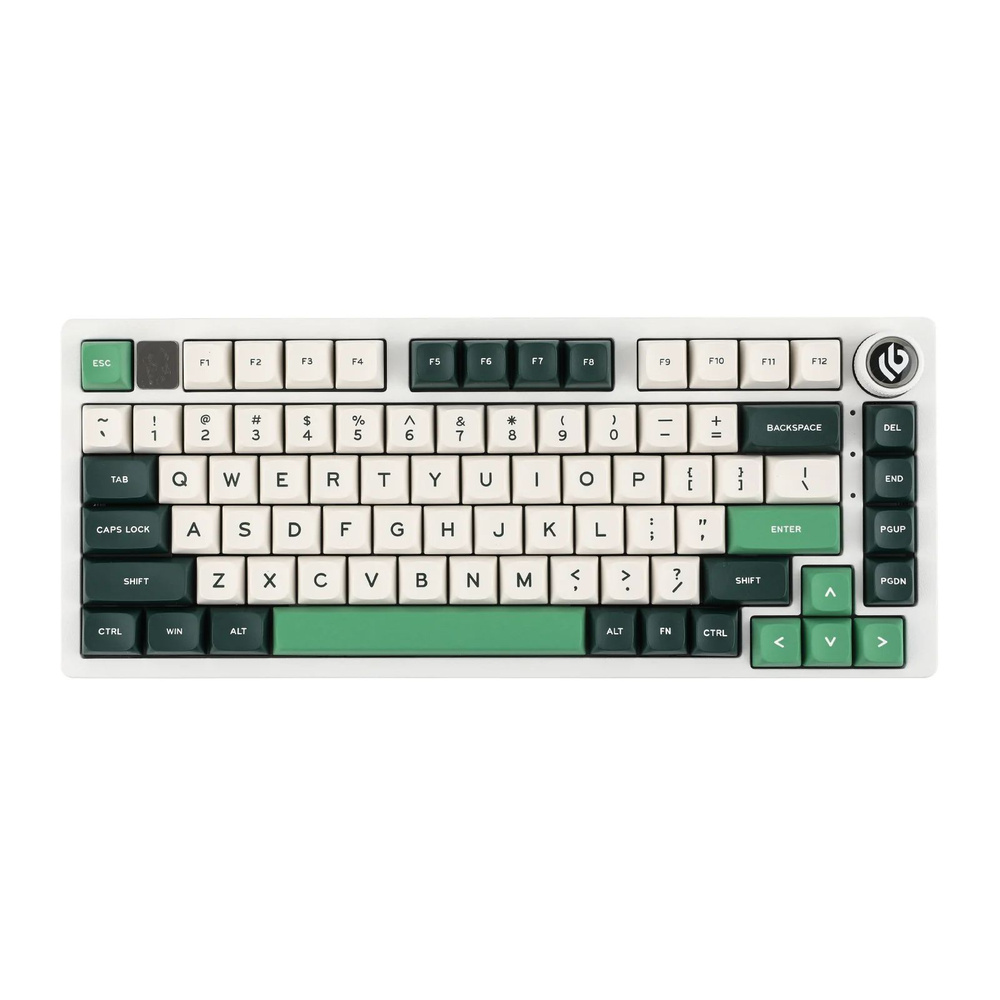 LEOBOG Клавиатура проводная Hi75, Английская раскладка, зеленый, белый  #1