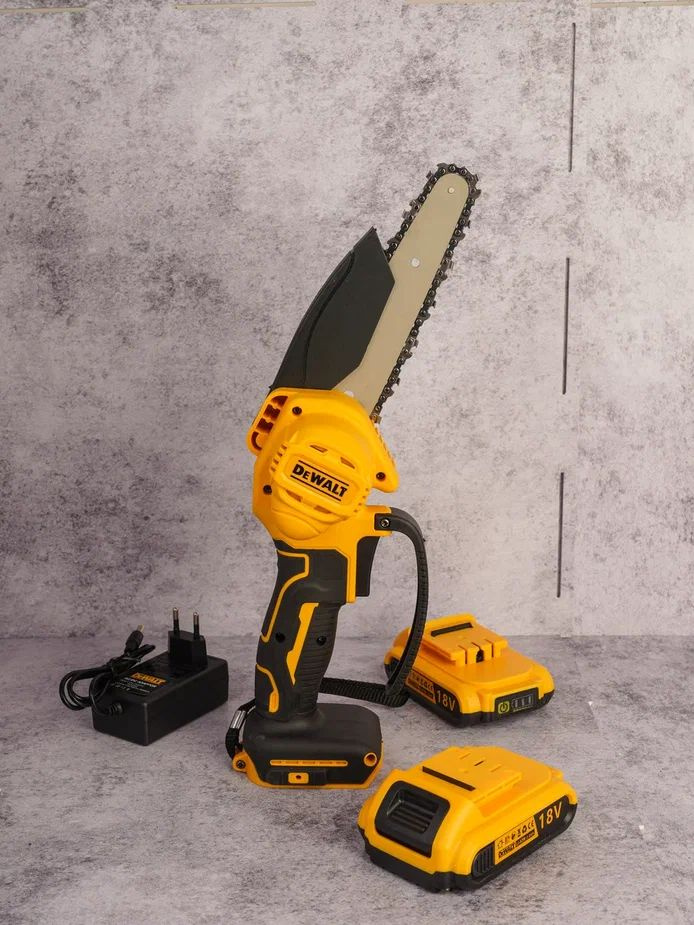 Электропила цепная аккумуляторная DeWalt 18В, 6 дюймов, 2 АКБ, мини ...