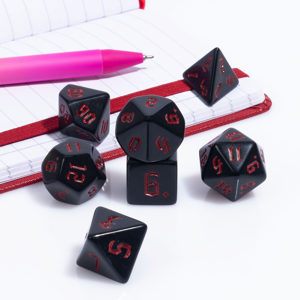 Кости игральные для Dungeons & Dragons, кубики для DnD и настольных ролевых  игр (дайсы ДнД) 7 шт. - купить с доставкой по выгодным ценам в  интернет-магазине OZON (760256989)