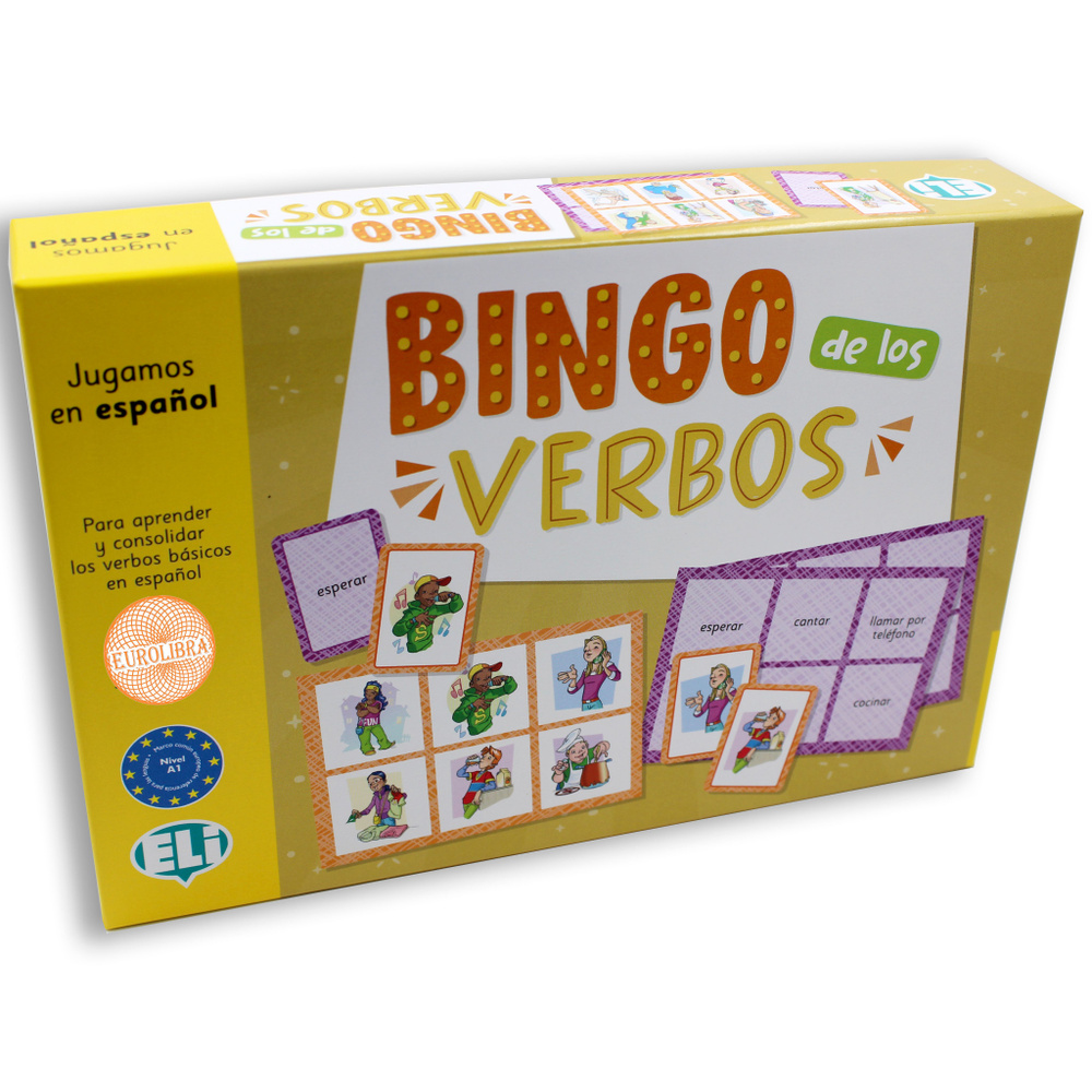 BINGO DE LOS VERBOS (A1-A2) / Обучающая игра на испанском языке  