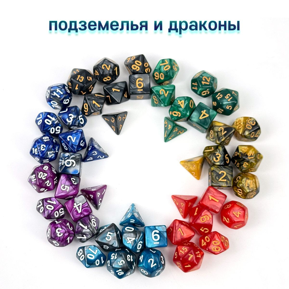 Кости игральные, дайсы, кубики для ДнД (Dungeons and Dragons, DnD ...