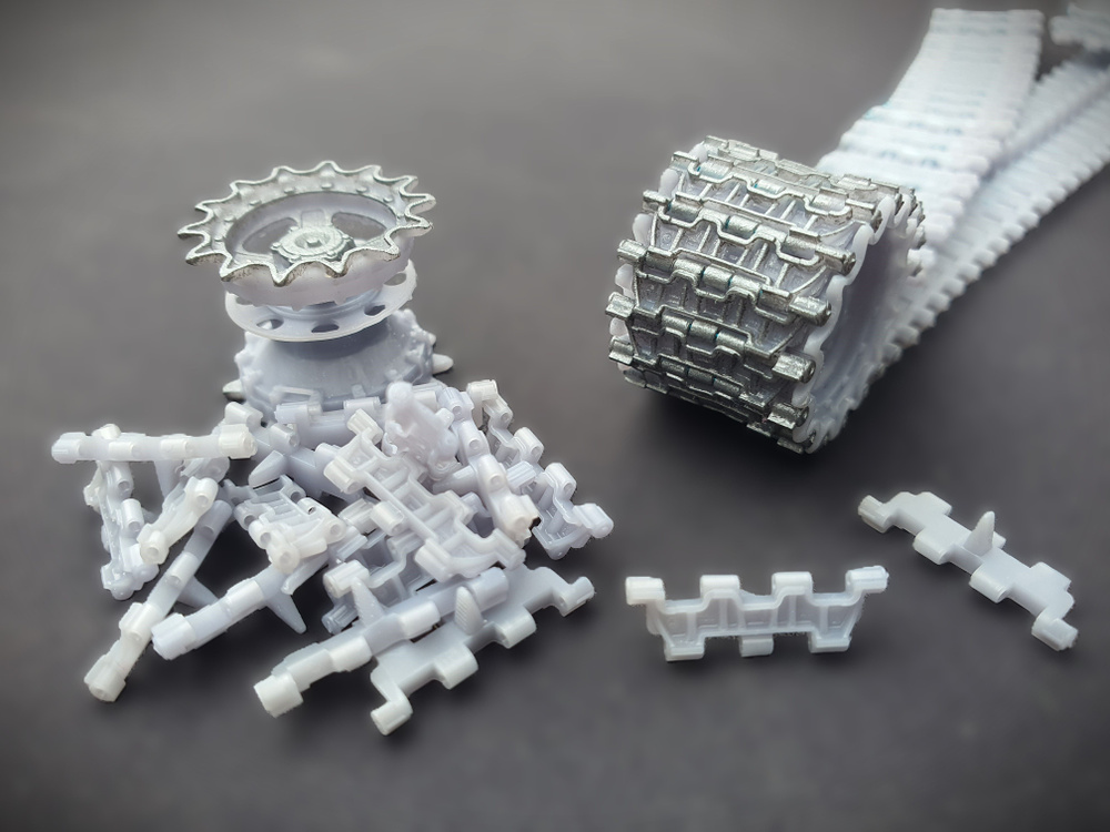 Траки для моделей советских танков Т-55, Т-62, Т-72 с ведущими катками ...