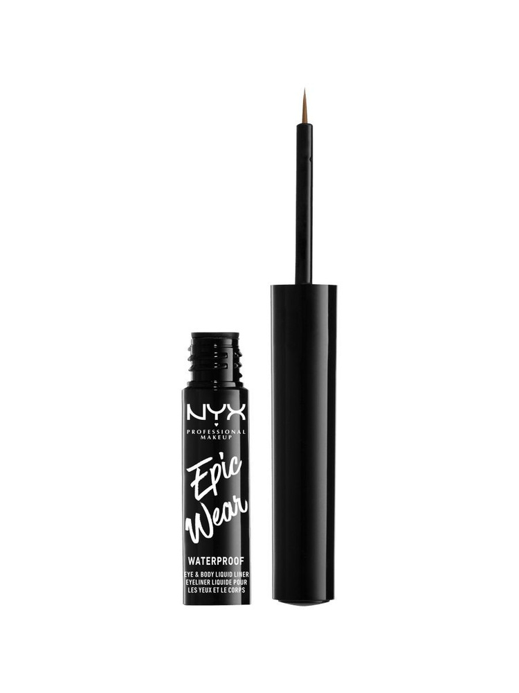 Подводка для глаз NYX PROFESSIONAL MAKEUP Liquid Eyeliner Epic Wear Metallic Waterproof 04 Brown Metal #1