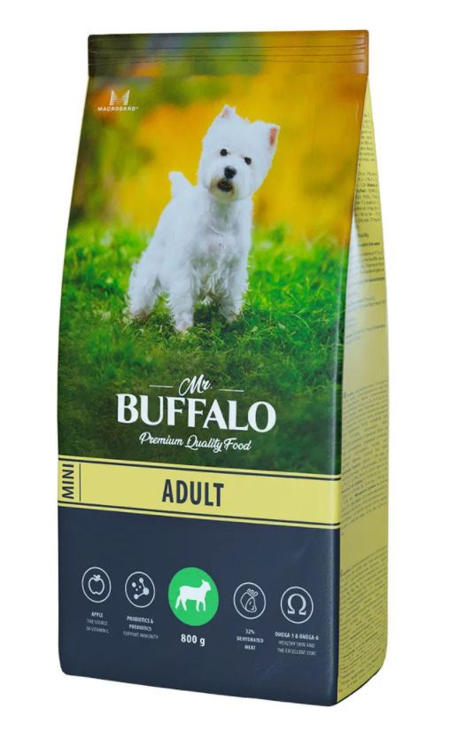 Mr. Buffalo ADULT MINI Сухой корм для собак мелких пород ягненок 0,8кг ...