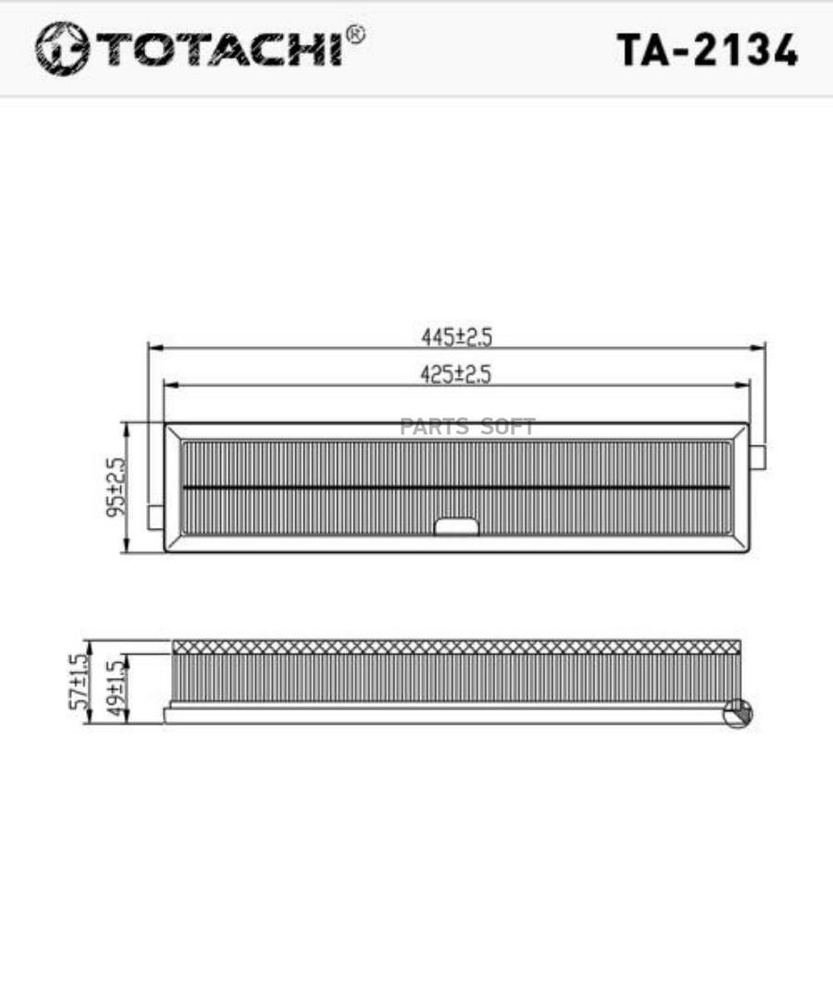 Фильтр воздушный TOTACHI TA2134 C43711 1444FF C43711 #1
