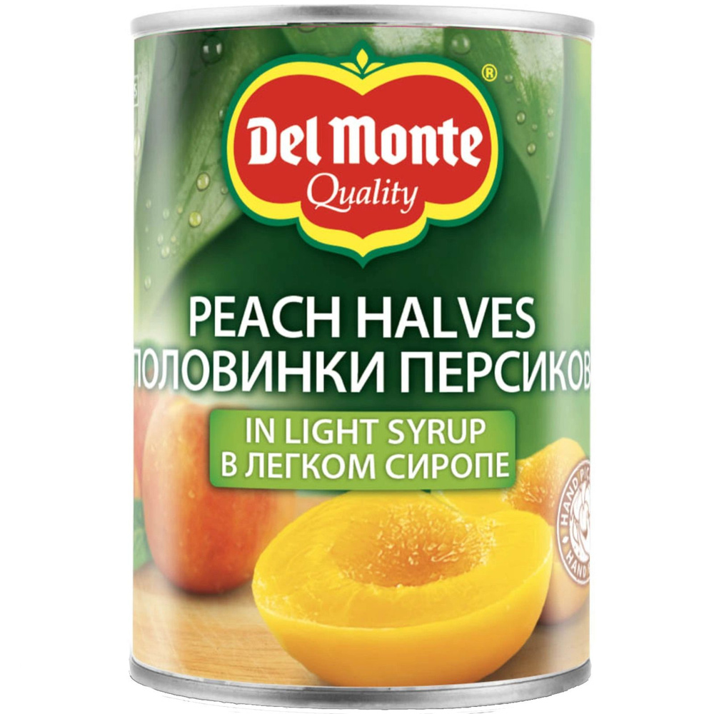 Персики Del Monte половинки в сиропе, 420г х 4 штуки #1