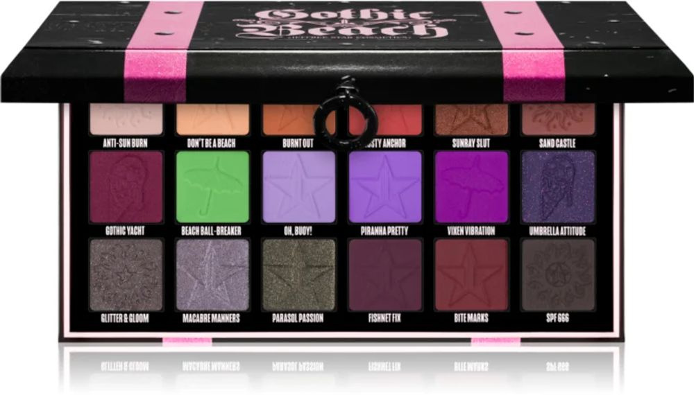 Профессиональная палитра теней для век Jeffree Star Cosmetics Gothic Beach Palette 18x1, 5 г  #1