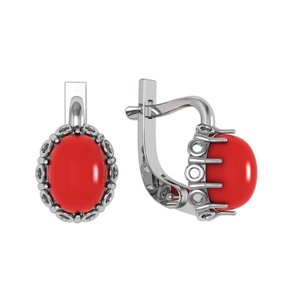 Приволжский Ювелир Серьги ювелирные Серебро родированное 925 пробы ...