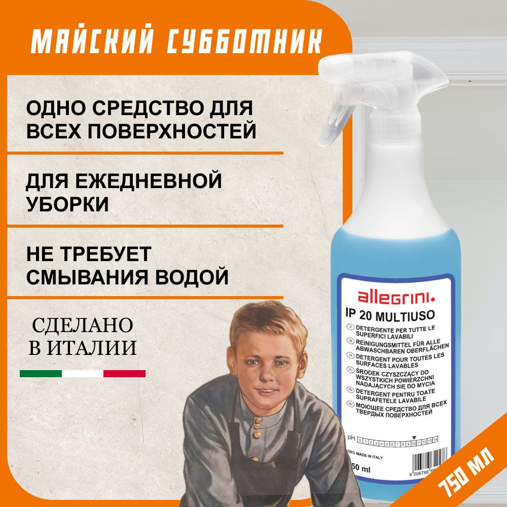 Универсальное средство для уборки дома, пластика и других поверхностей 750  мл Италия - купить с доставкой по выгодным ценам в интернет-магазине OZON  (241962504)