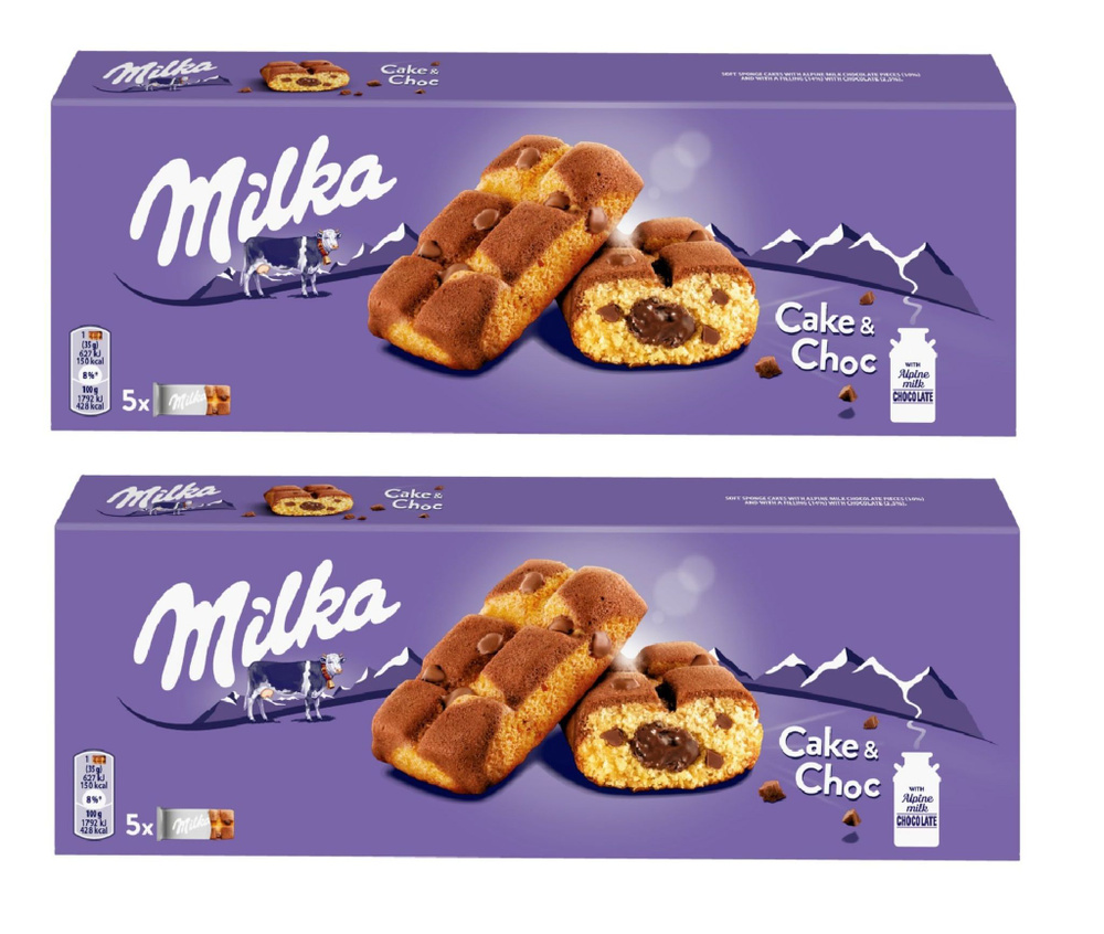 Бисквит Милка Кейк-Чок / Milka Cake Choc, 2 шт. х 175 гр. (Швейцария) #1