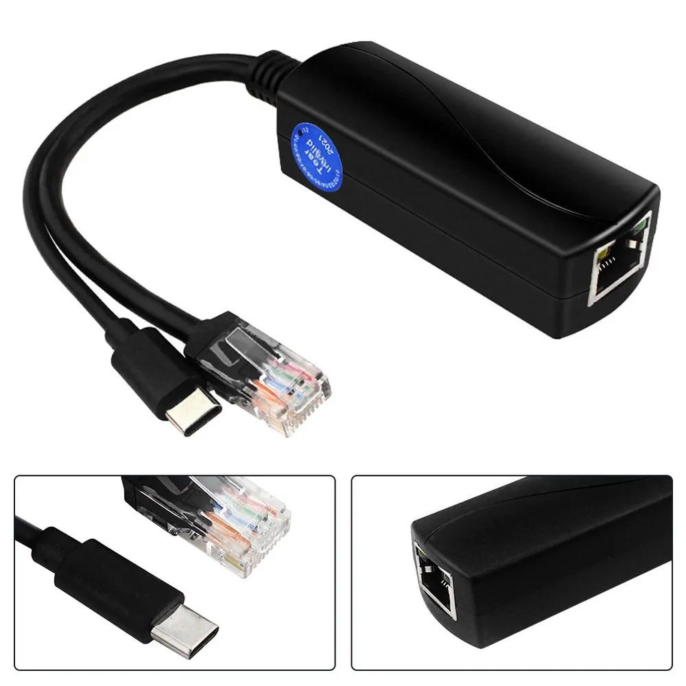 Сплиттер Разветвитель PoE, 5V в POE USB TYPE-C, питание от сети Ethernet,  от 48 В до 5 В - купить с доставкой по выгодным ценам в интернет-магазине  OZON (1502762896)