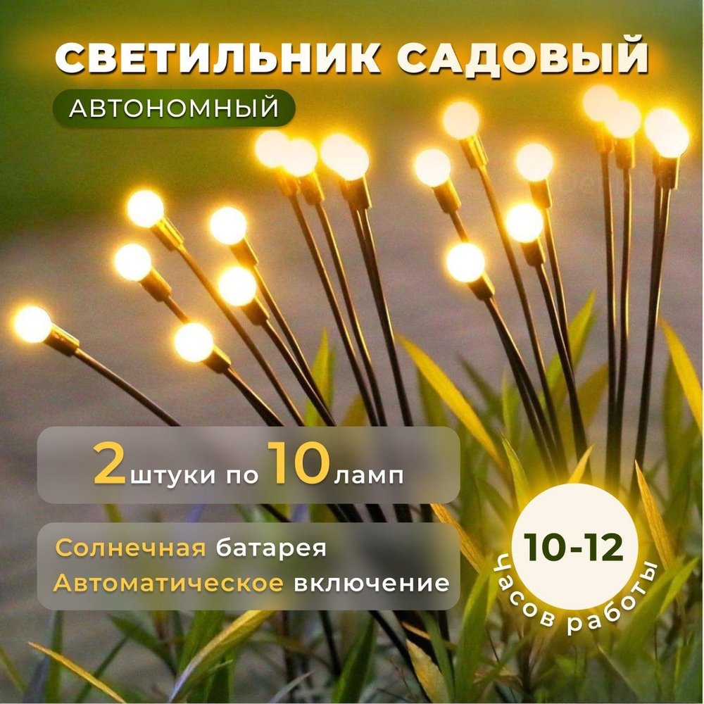 Садово-парковый светильник inJoy 002led2x10 - купить по выгодной цене в  интернет-магазине OZON (1594945665)