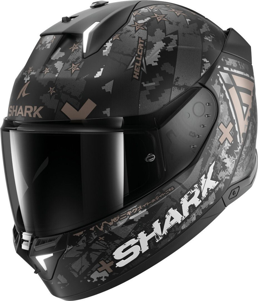 Мотошлем интеграл Shark SKWAL I3 HELLCAT MAT Black/Chrome/Anthracite, M #1