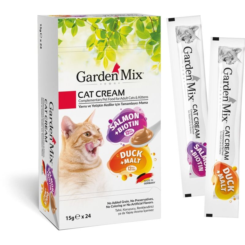 GARDEN MIX Кошачий крем Xxl Лосось+утка 15гр*24шт #1