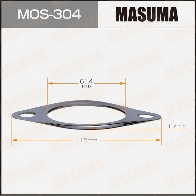 Прокладка глушителя 61.4x116x1.7 Masuma MOS-304 #1