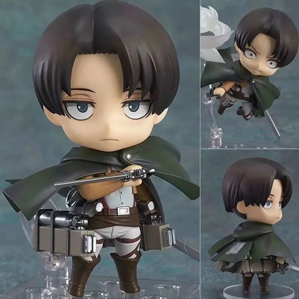 Фигурка атака титанов леви Акkерман / Attack on Titan Levi Ackerman нендороида (10см) 390  #1