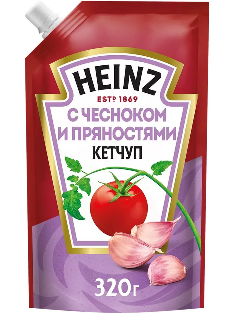 Кетчуп HEINZ с чесноком и пряностями, 320г #1