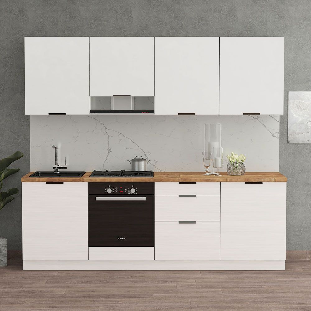 Кухни, кухонный гарнитур Аттика Норд 240 см купить по выгодной цене в ...