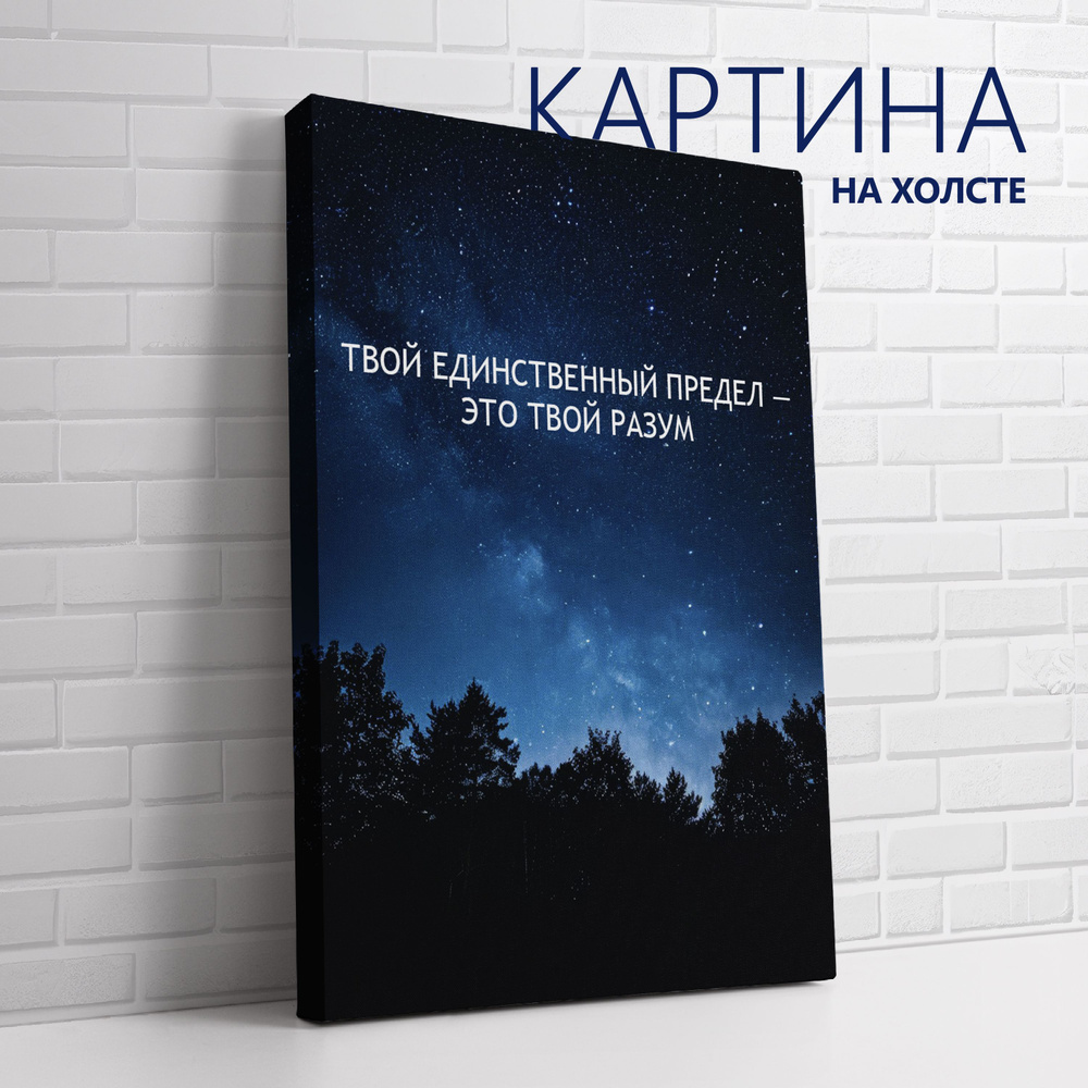 PRO Картины Картина "Цитата. Твой единственный предел - это твой разум (RU)", 60 х 40 см  #1