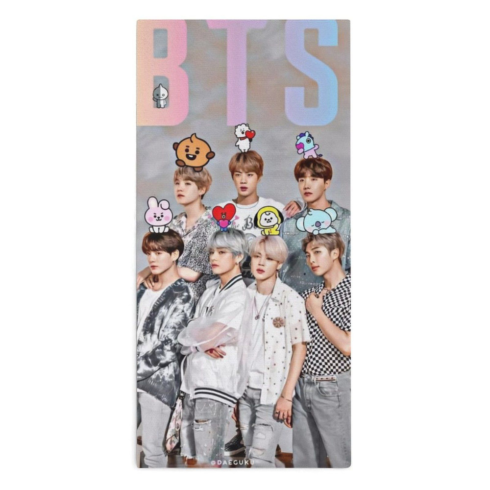 BTS Полотенце для лица, рук, Микрофибра, 30x70 см, разноцветный, 1 шт.  #1