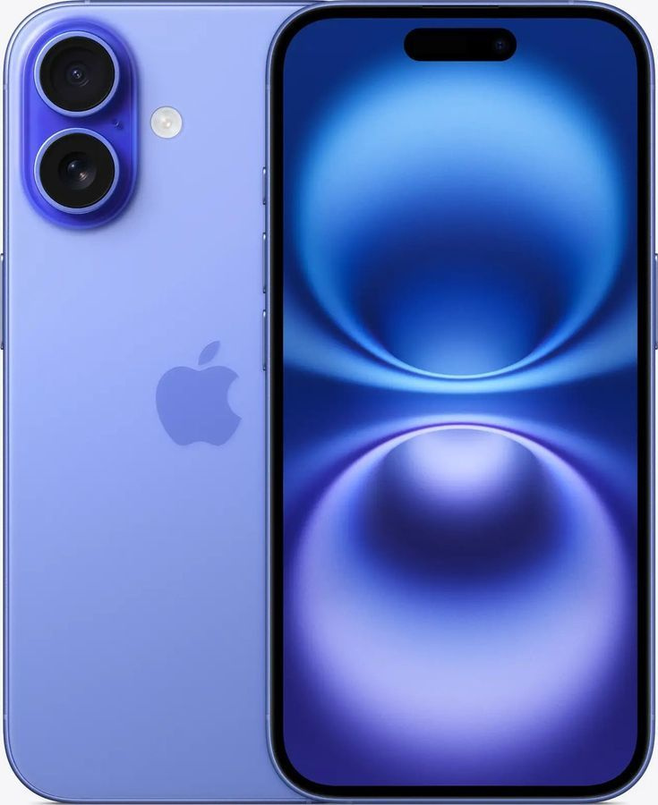 Apple Смартфон iPhone 16 128 ГБ, Nano-SIM, eSIM, синий #1