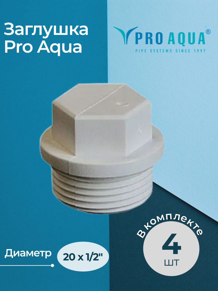 Комплект заглушек Pro Aqua резьбовых Dn 20x1/2" НР (4 шт.) #1