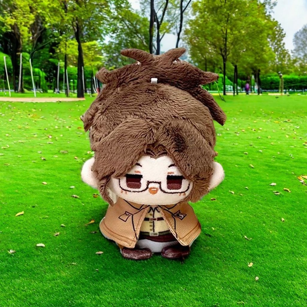 12CM милые мягкие игрушки аниме Атака титанов Ханджи Зоэ ; Attack On Titan Shingeki no Kyojin Hange Zo #1