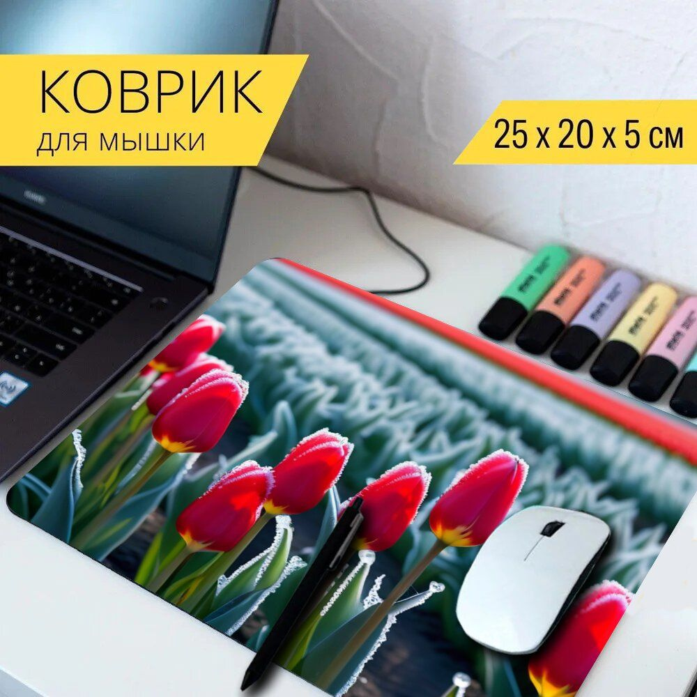 LotsPrints Коврик для мыши poc-PLACES-TULIP-1654, разноцветный #1