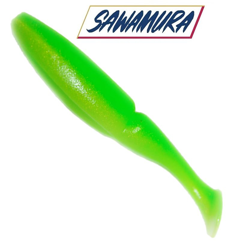 Приманка силиконовая Sawamura One'Up Shad 3", вес 3,8гр, цв. #095 / Мягкая приманка Савамура для джига #1