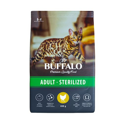 Сухой корм Mr.Buffalo для стерилизованных кошек, с курицей, 400 г  #1