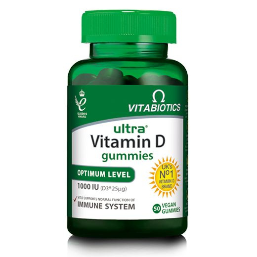 Vitabiotics Ultra Vitamin D Gummies Витамин D 1000 МЕ 50 жевательных ...