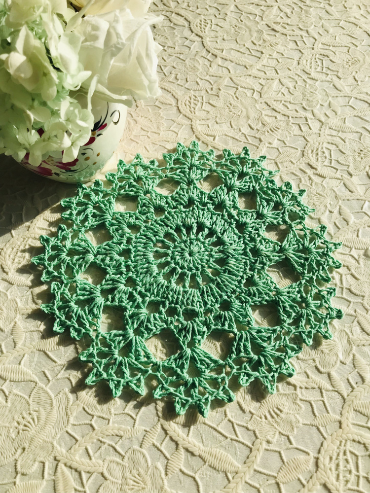 Украшение настольное интерьерное Салфетки вязанные крючком - купить по ...
