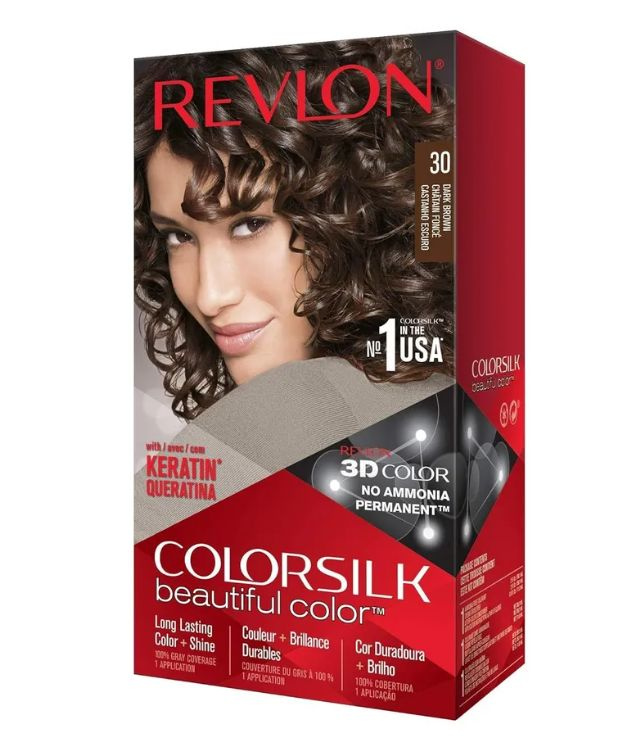 Краска для волос Revlon Colorsilk 30 Dark brown Темно-коричневый #1