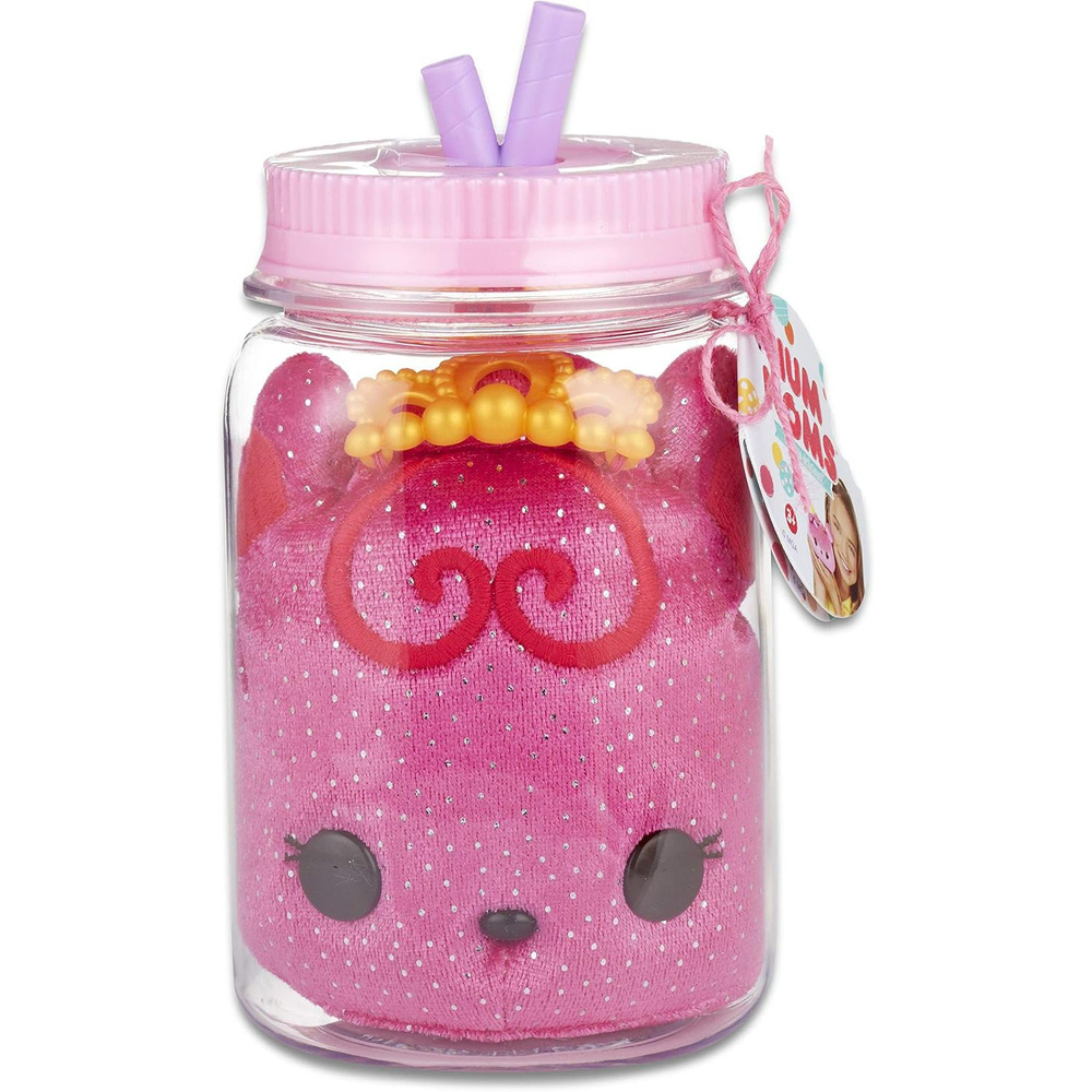 Мягкая игрушка мишка с короной Num Noms Surprise in a Jar, стакан копилка Queen Razz Bear, вкусно пахнет, #1