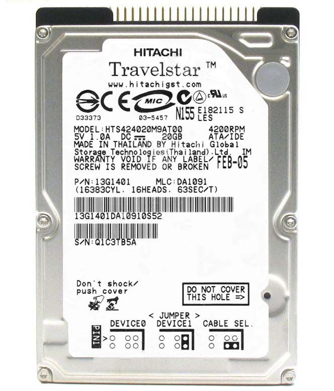 Hitachi 20 ГБ Внутренний жесткий диск (13G1401)  #1