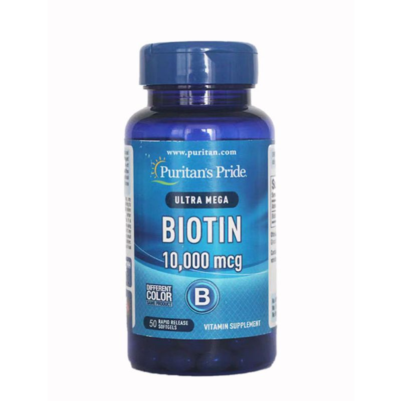 Puritan's Pride Biotin Биотин 10000 мкг 50 мягких таблеток #1