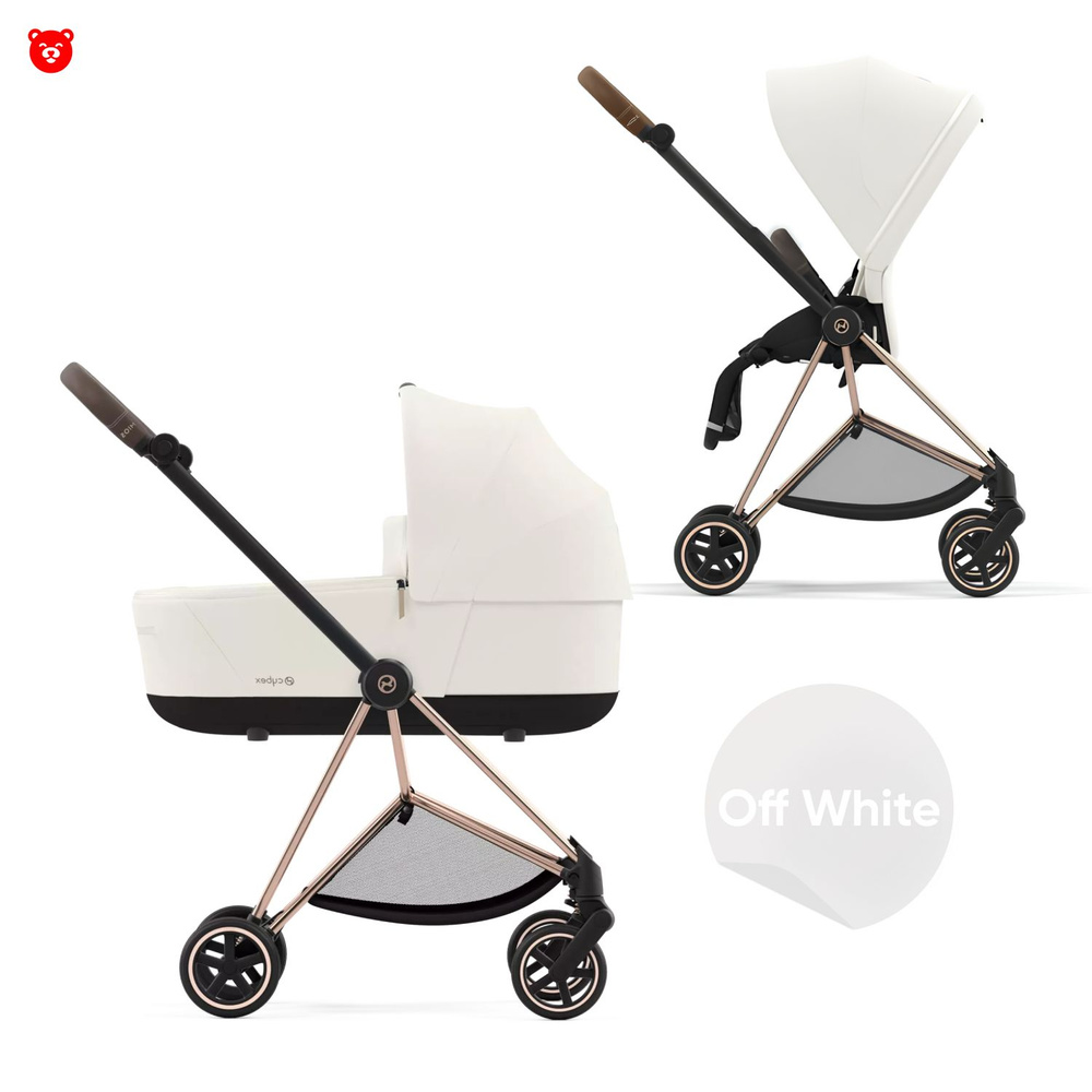 Cybex Mios III Коляска 2 в 1, шасси Rose Gold, текстиль Off White #1