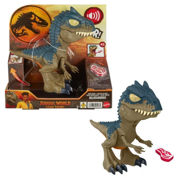 игрушки mattel фигурки Jurassic World MEGA Roar Allosaurus #1