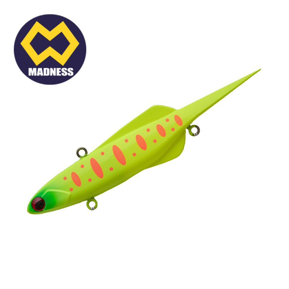 Воблер, виб, раттлин Madness Shiriten Magic Dart 90, вес 22,5гр, цв. #R03 / С тройниками Owner / Силиконовый #1