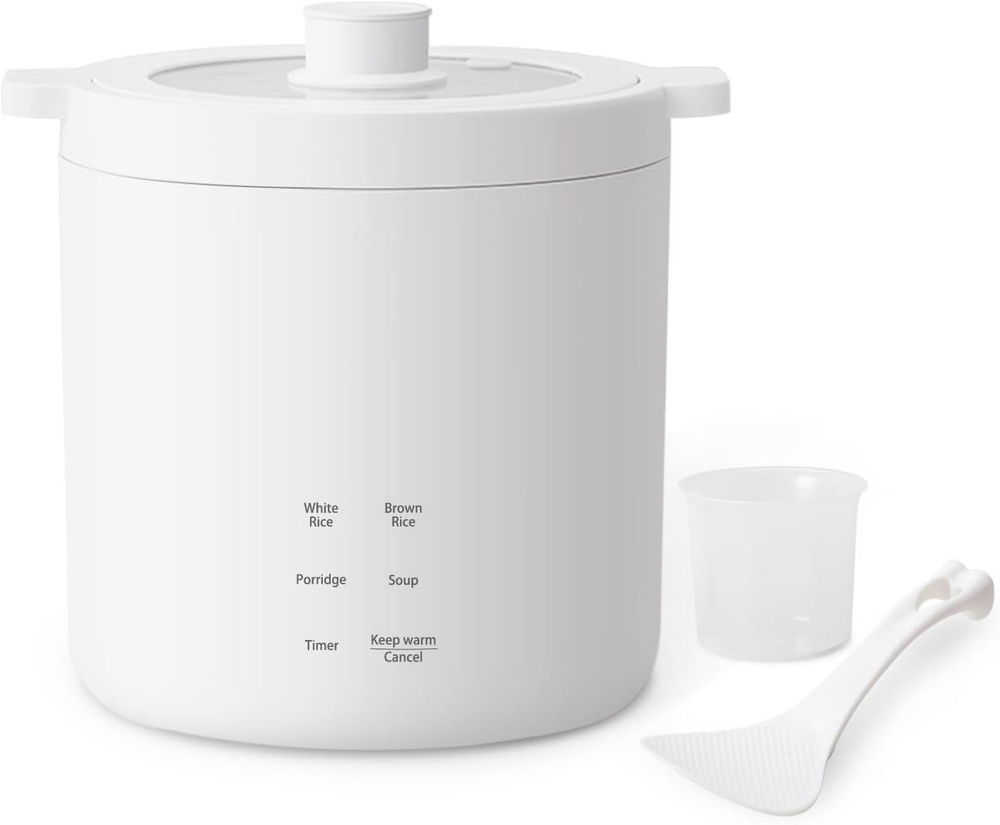 Рисоварка Olayks Mini Rice Cooker 2 чашки недоваренной, небольшой, с 4 функциями приготовления, 24-часовой #1