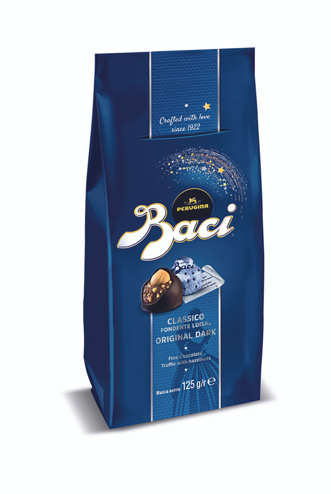 Baci Perugina Конфеты шоколадные Baci Original с цельным лесным орехом, Италия 125г  #1