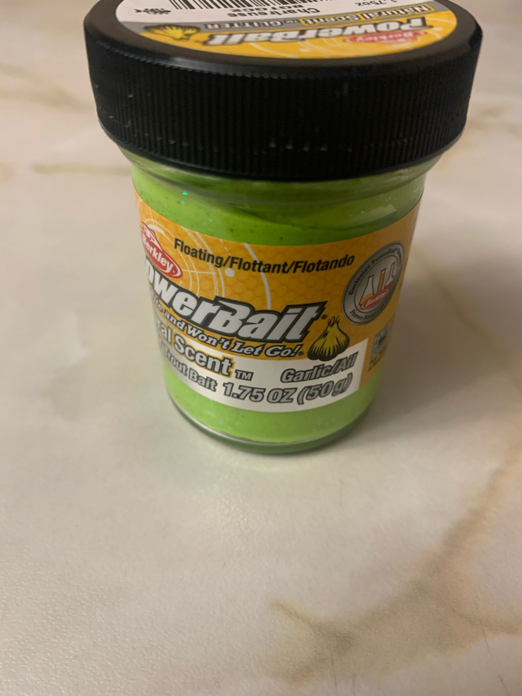 Паста форелевая Berkley PowerBait Natural Scent Trout Bait 50g Garlic Chartreuse (Чеснок/Шартрез)  #1