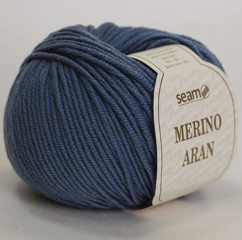 Пряжа Seam Merino Aran Сеам Мерино Аран, 29, 100% мериносовая шерсть экстрафайн супервош, 50г, 87м, 1 #1