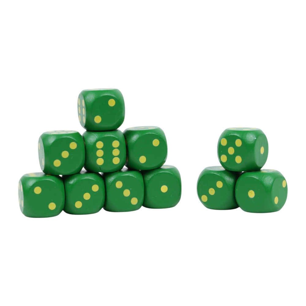 Кости игральные, 2х2 см, набор 50 шт, зелёные купить на OZON по низкой ...