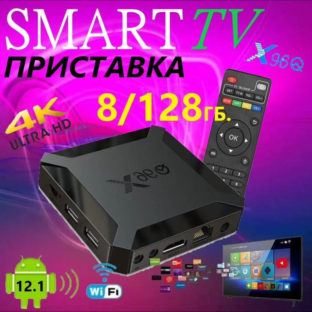 Смарт ТВ приставка X96, 4K Ultra HD, Медиаплеер SMART TV, Wi-Fi 2/16 ГБ #1