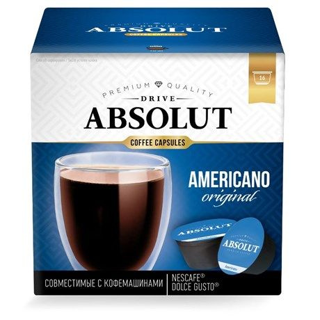 Кофе в капсулах Absolut Drive Americano Original для кофемашин Dolce Gusto 16шт, 128г  #1