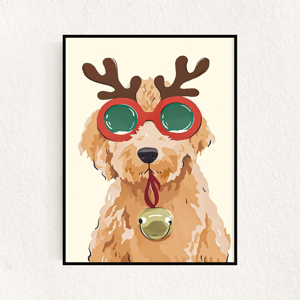 Постер "Christmas Dog", 50х70см #1