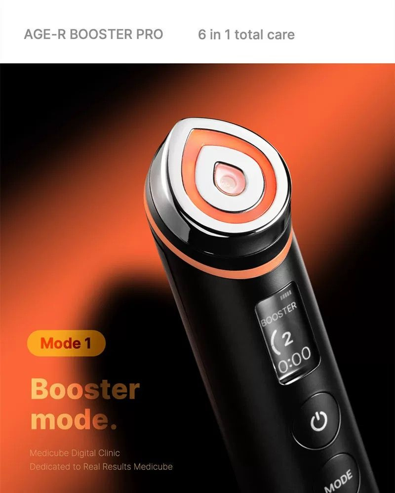 Medicube AIR Booster Pro, косметический массажер для лица, 4 режима, 5 ...